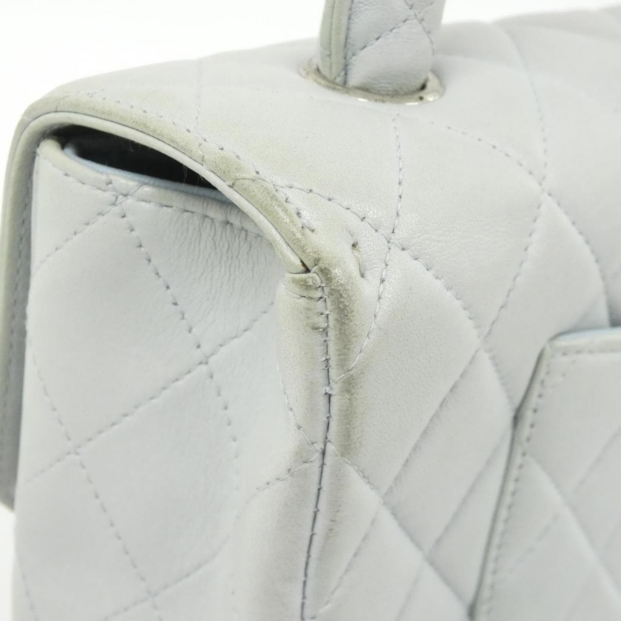 CHANEL Handbag Lambskin Blue Lambskin - Thumbnail 6