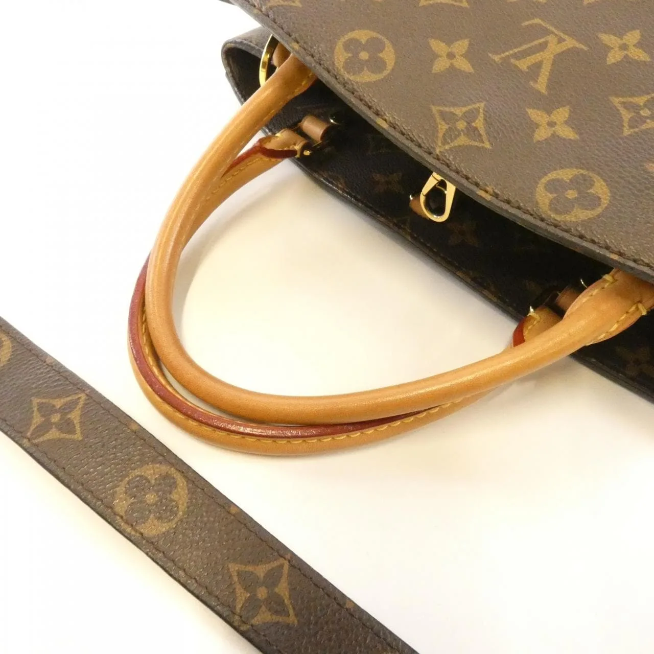 LOUIS VUITTON Montaigne M41056 Handbag Monogram 黑色 Monogram 中古品B - 縮圖 5