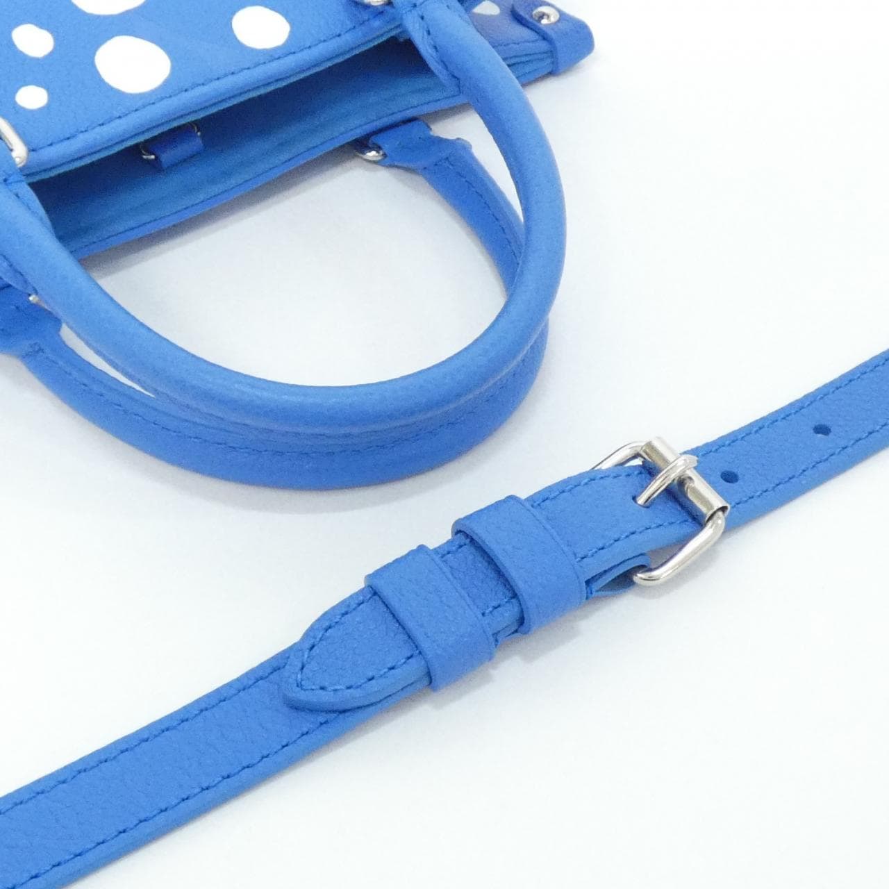 LOUIS VUITTON OnTheGo M46424 Handbag Monogram 藍色 Monogram 中古品A - 縮圖 4