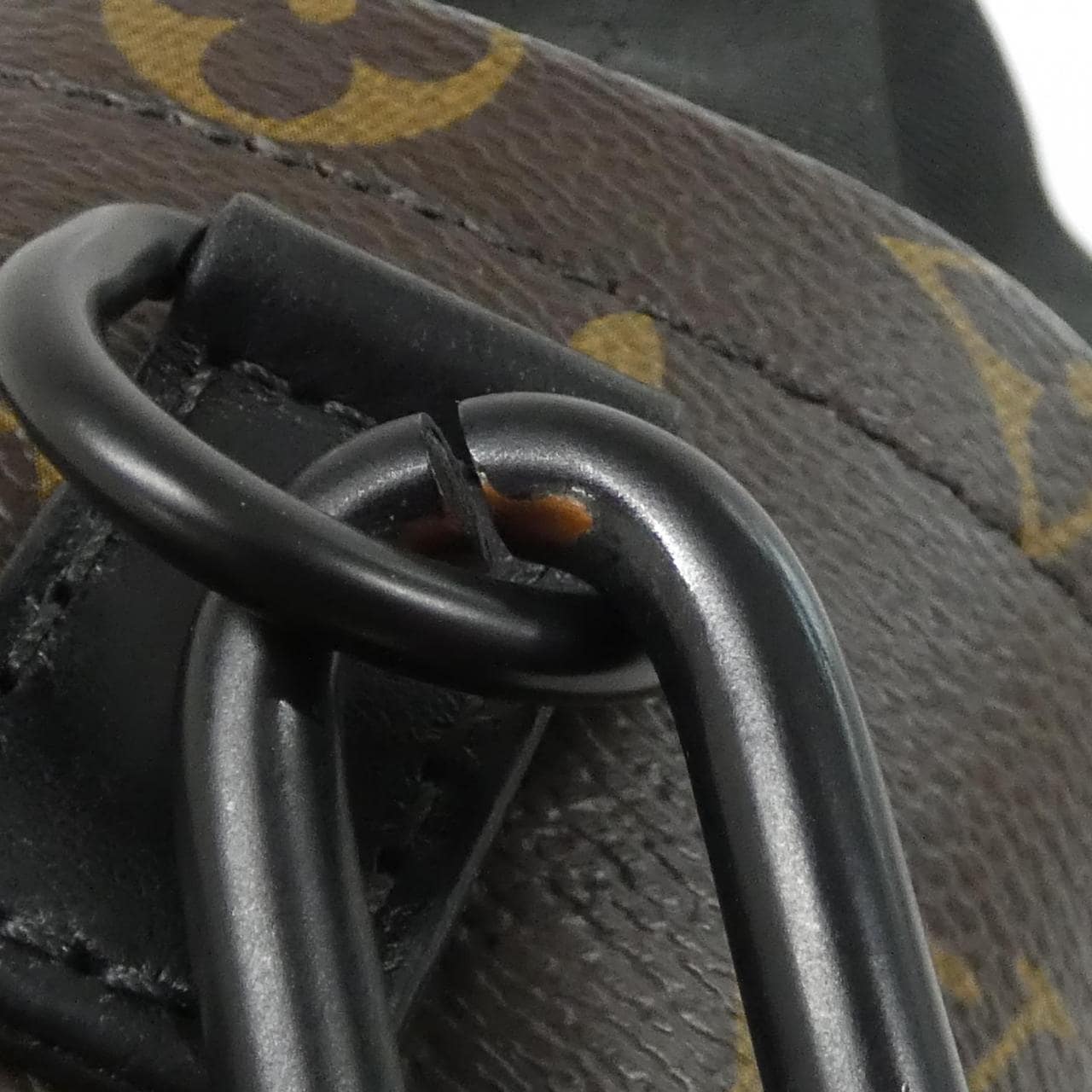 LOUIS VUITTON Shoulder Bag Canvas 黑色 帆布 中古品A - 縮圖 5