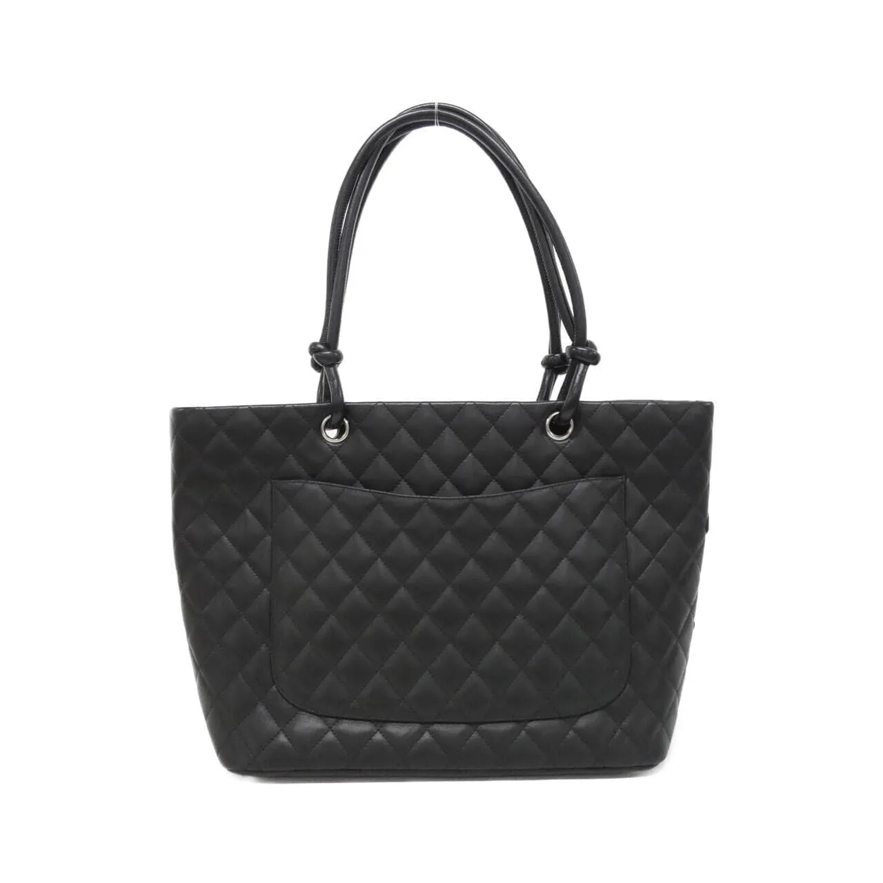 CHANEL Cambon 25169 Handbag Patent Leather 黑色 漆皮 中古品A - 縮圖 2