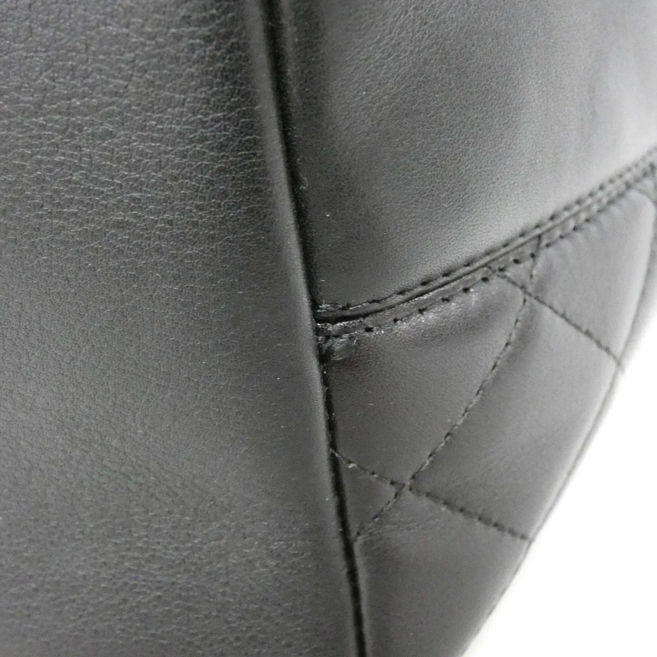 CHANEL Cambon 25169 Handbag Patent Leather 黑色 漆皮 中古品A - 縮圖 3