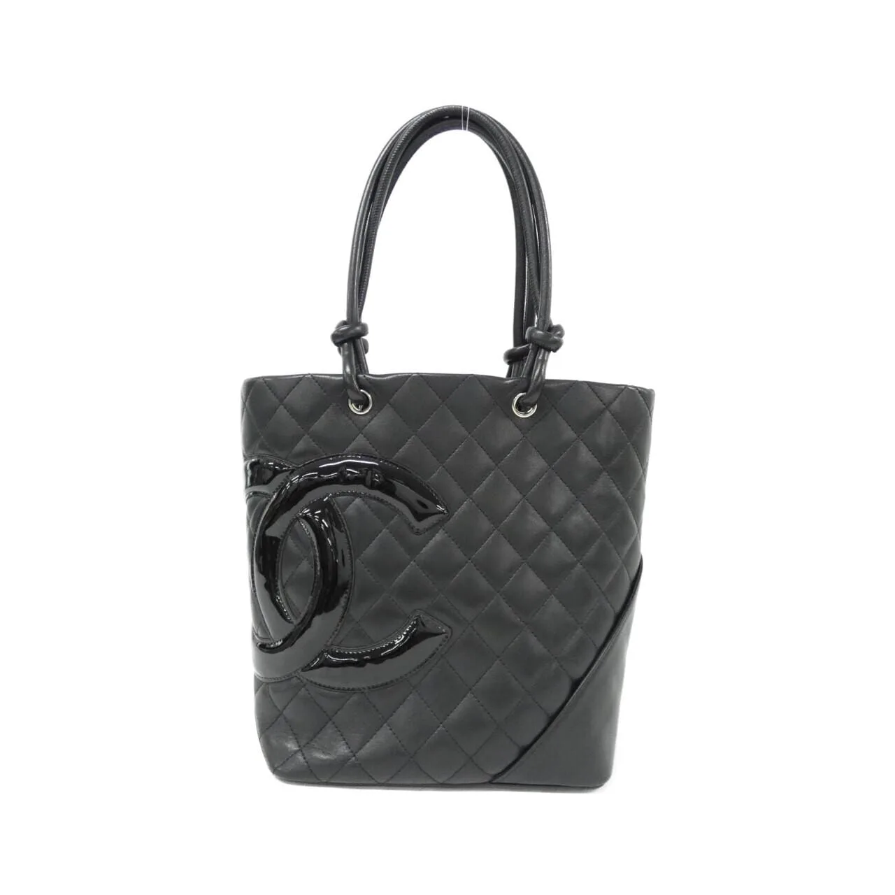 CHANEL Cambon 25167 Handbag Patent Leather