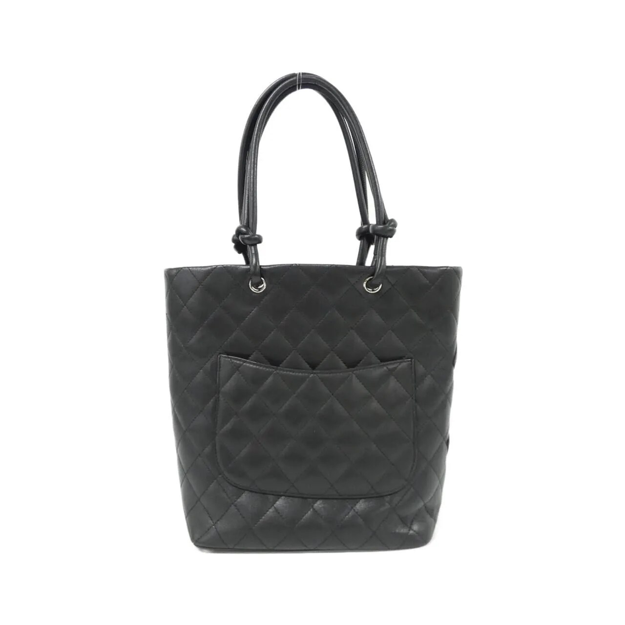 CHANEL Cambon 25167 Handbag Patent Leather Black Patent Leather Rank A - Thumbnail 2