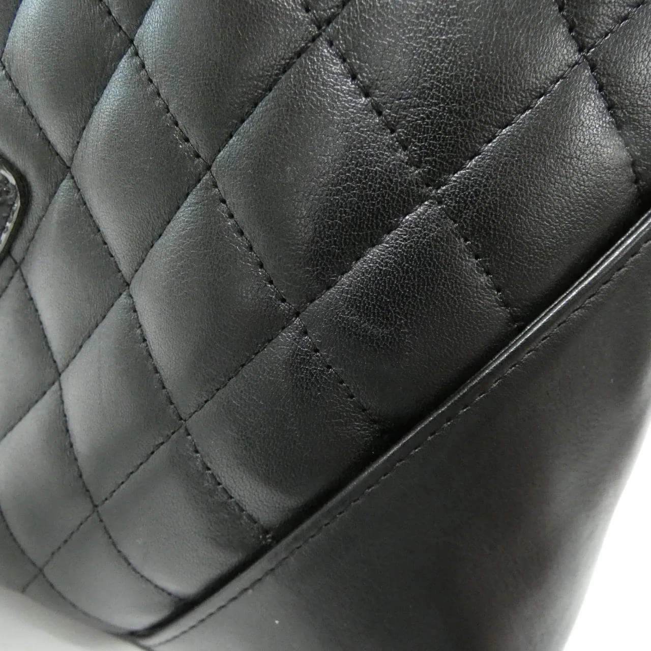 CHANEL Cambon 25167 Handbag Patent Leather Black Patent Leather Rank A - Thumbnail 4