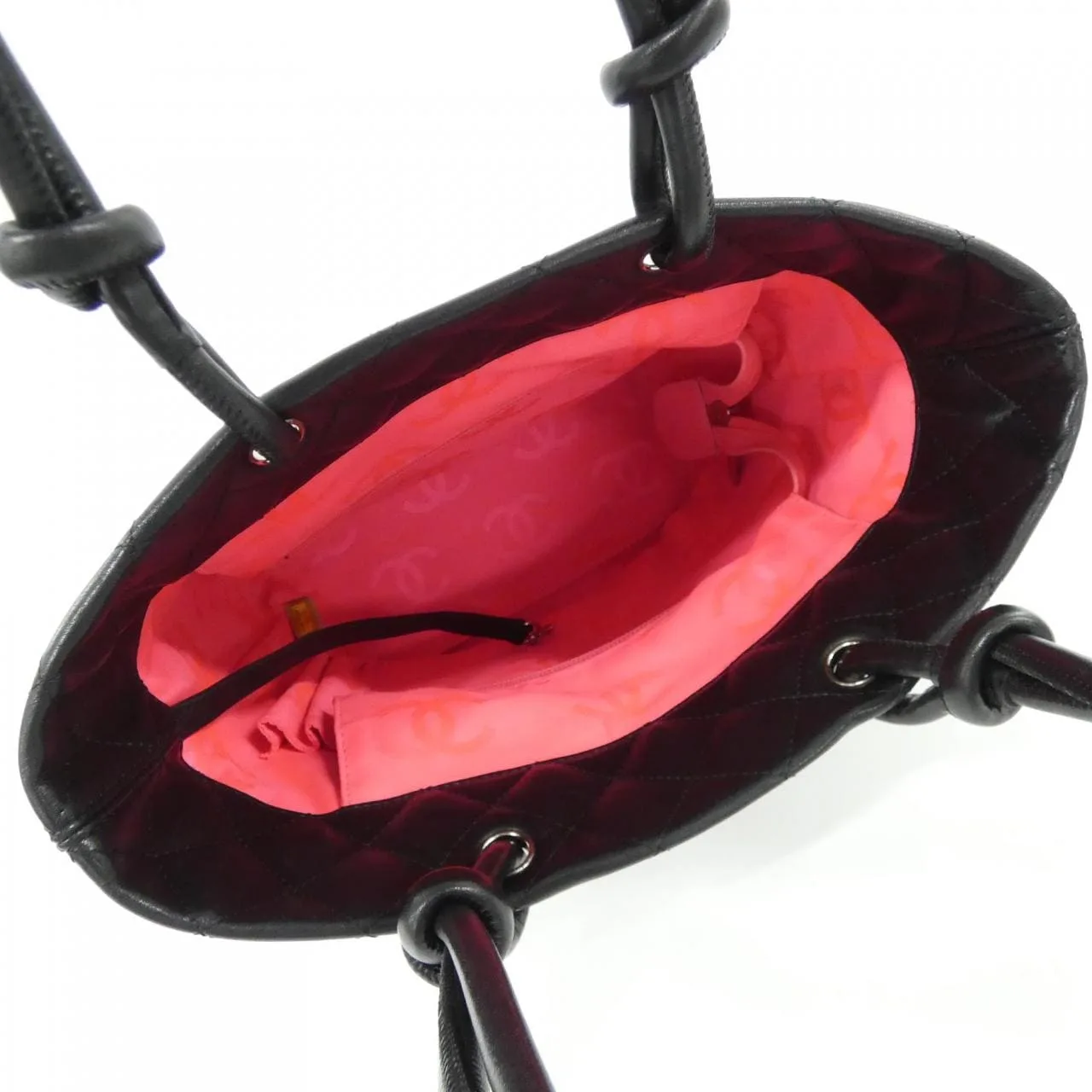 CHANEL Cambon 25167 Handbag Patent Leather Black Patent Leather Rank A - Thumbnail 6