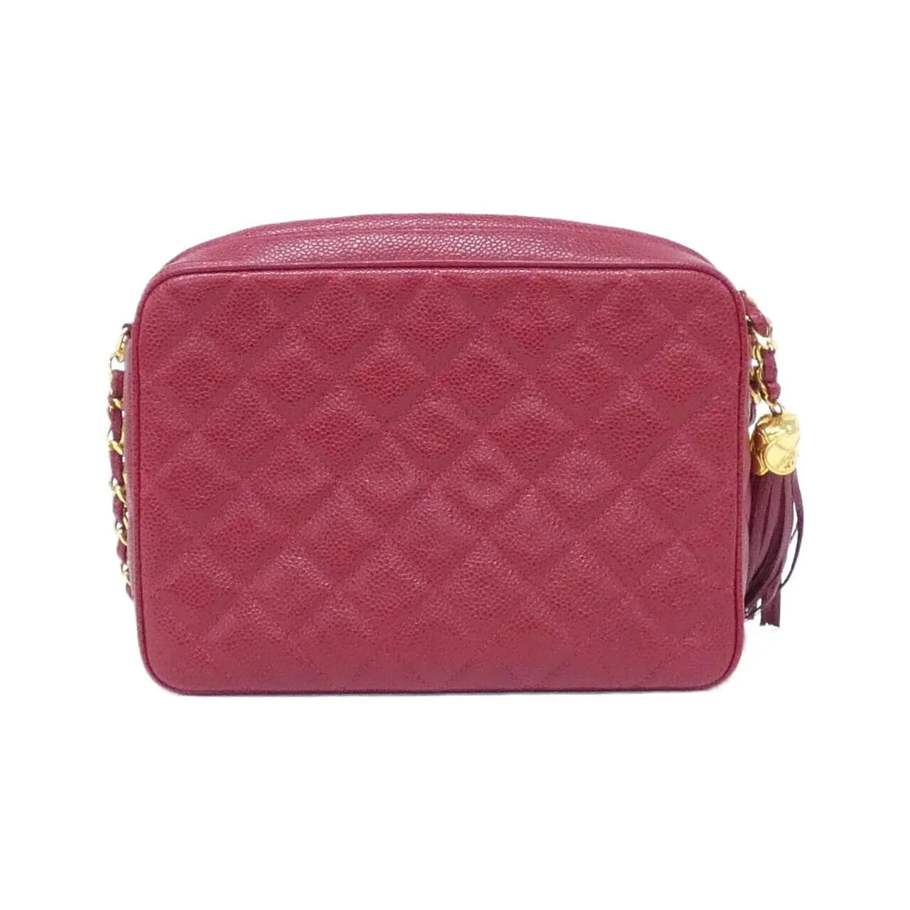 CHANEL Shoulder Caviar Leather 紅色 Caviar Leather 中古品A - 縮圖 2