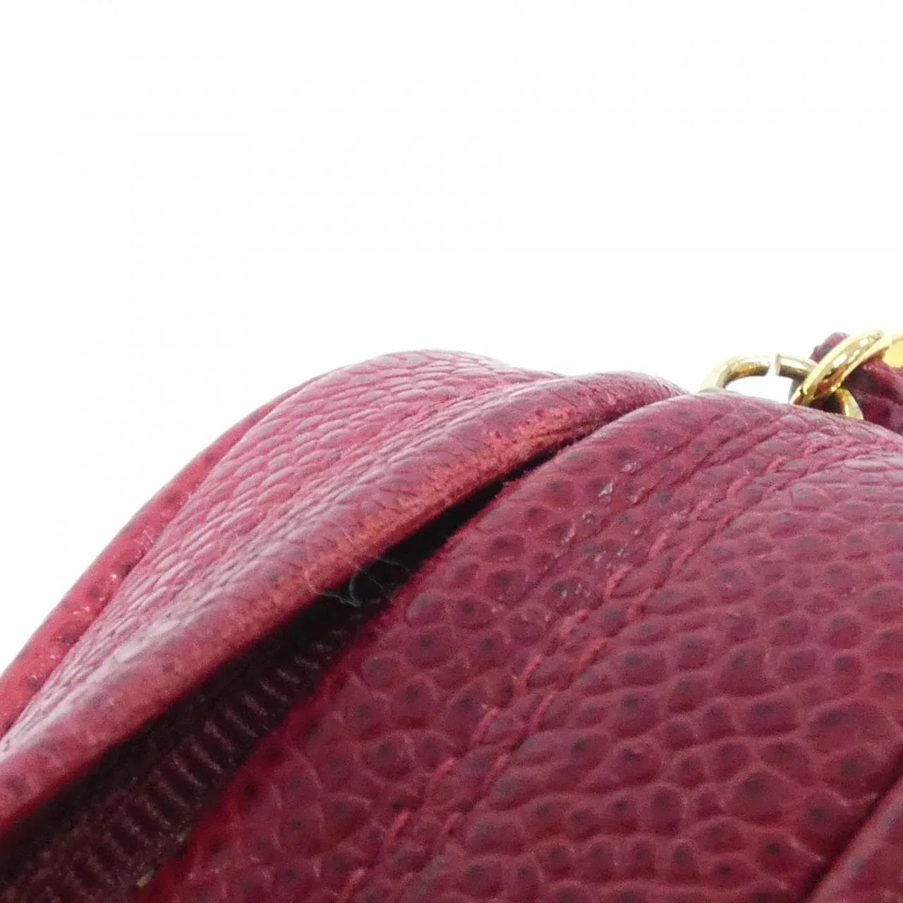 CHANEL Shoulder Caviar Leather 紅色 Caviar Leather 中古品A - 縮圖 5