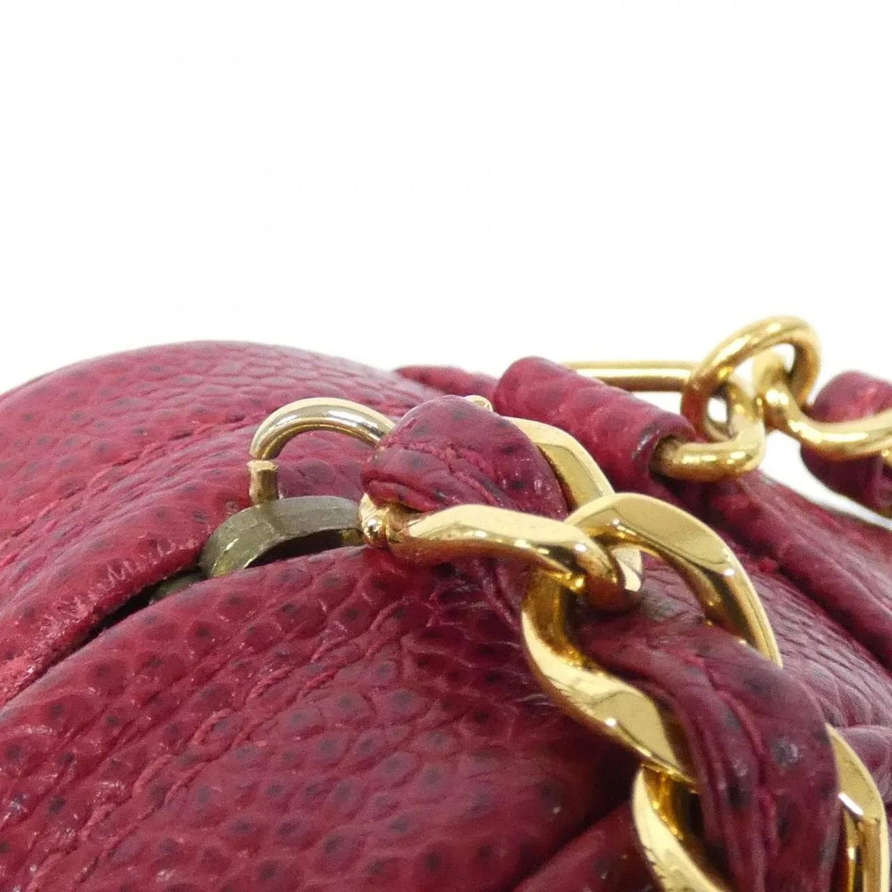 CHANEL Shoulder Caviar Leather 紅色 Caviar Leather 中古品A - 縮圖 7
