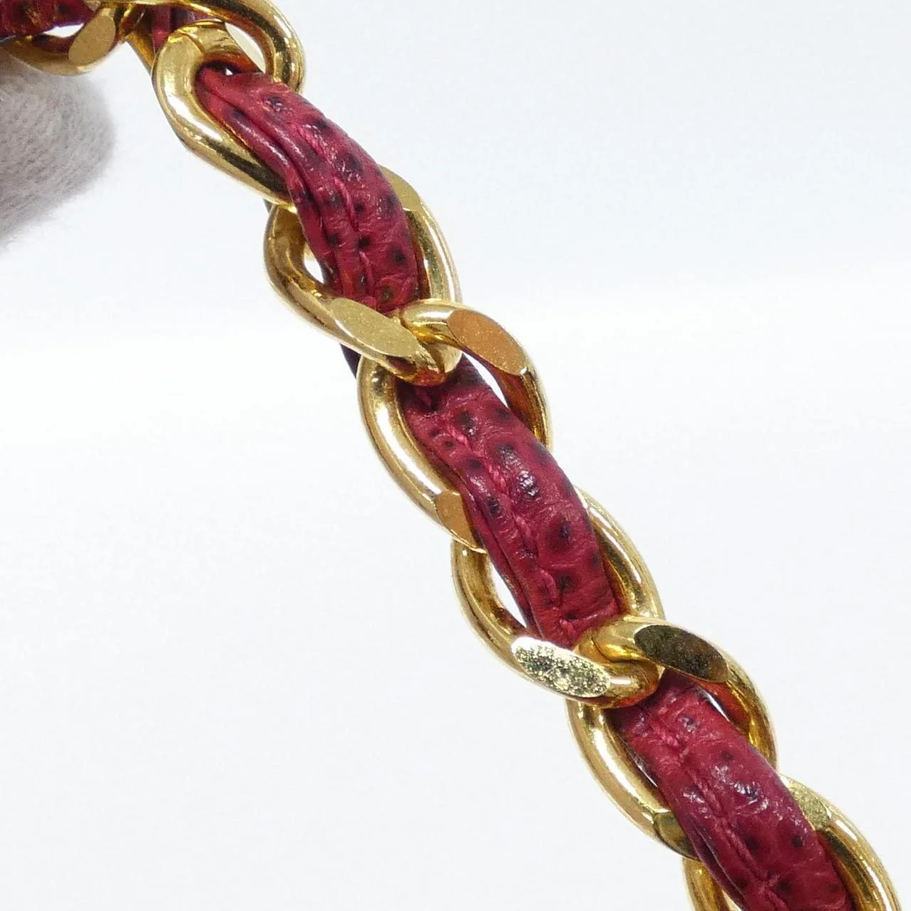 CHANEL Shoulder Caviar Leather 紅色 Caviar Leather 中古品A - 縮圖 8