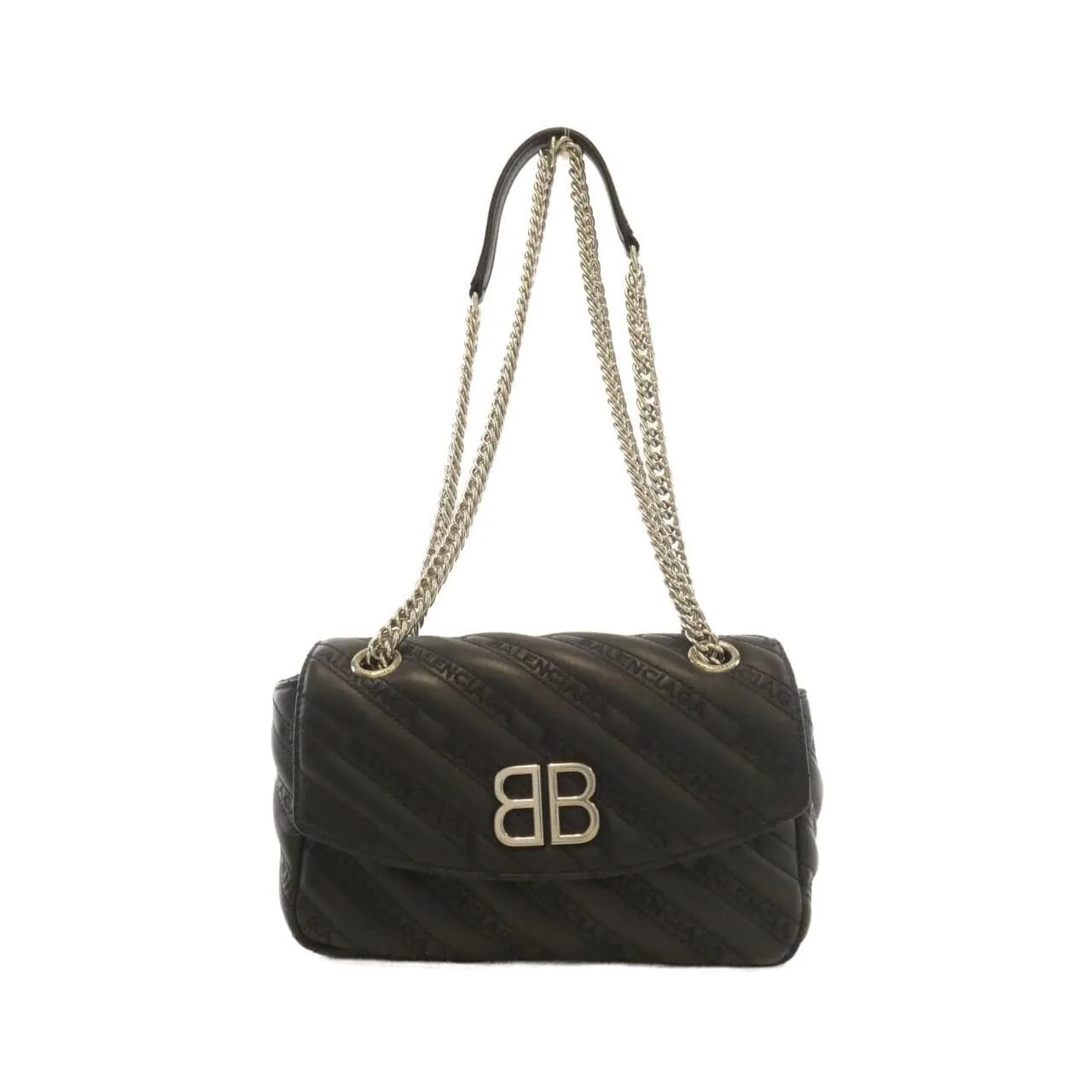 BALENCIAGA 501681 0HIAN Shoulder Leather Black