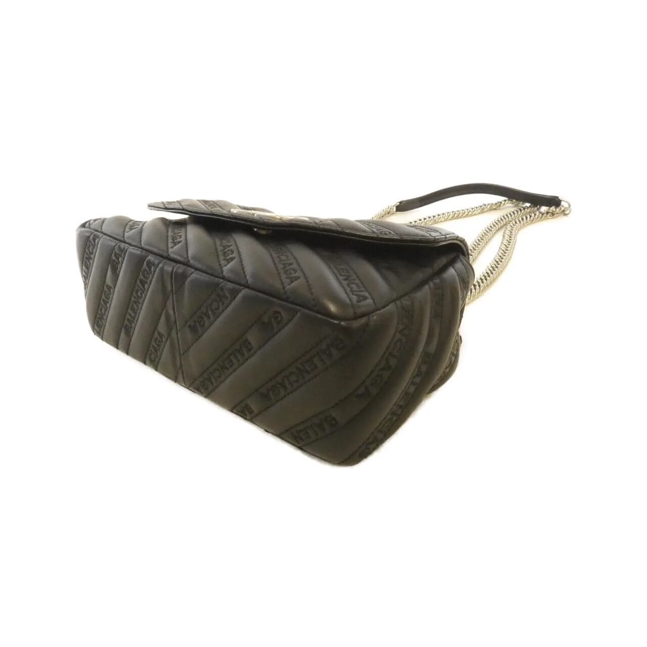 BALENCIAGA 501681 0HIAN Shoulder Leather Black Leather Rank A - Thumbnail 3