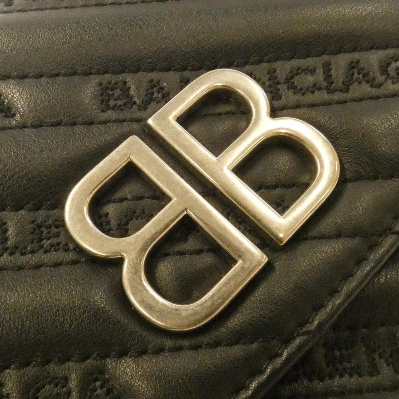 BALENCIAGA 501681 0HIAN Shoulder Leather Black Leather Rank A - Thumbnail 4