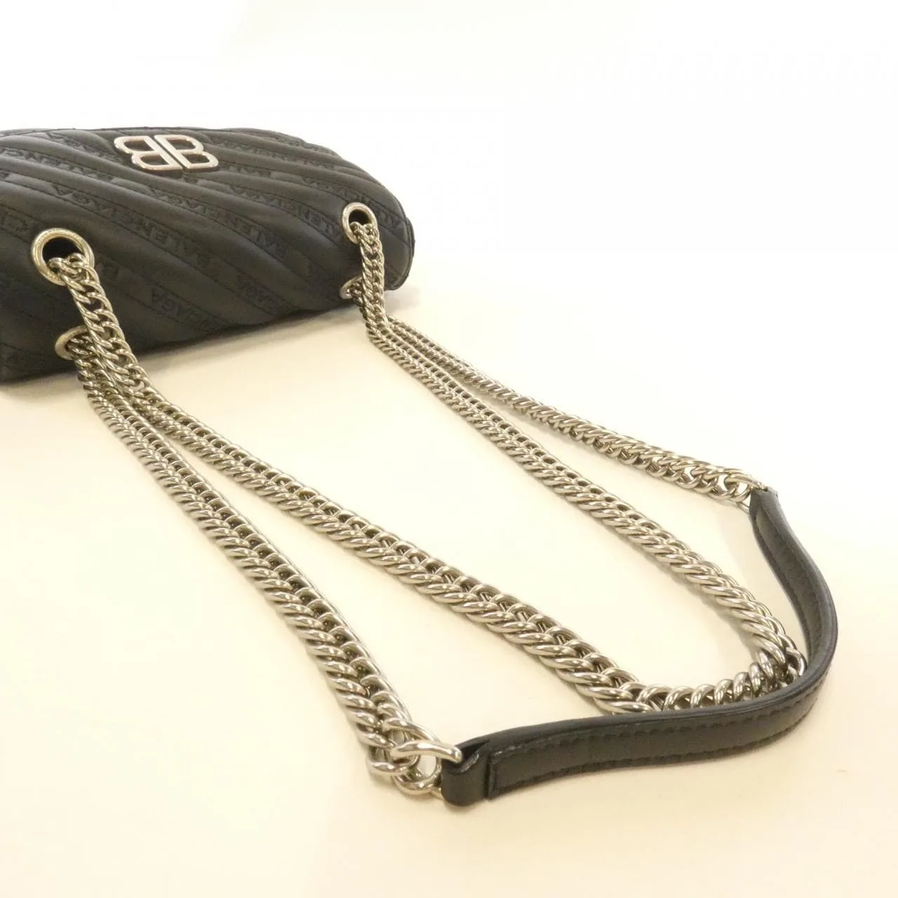 BALENCIAGA 501681 0HIAN Shoulder Leather Black Leather Rank A - Thumbnail 5