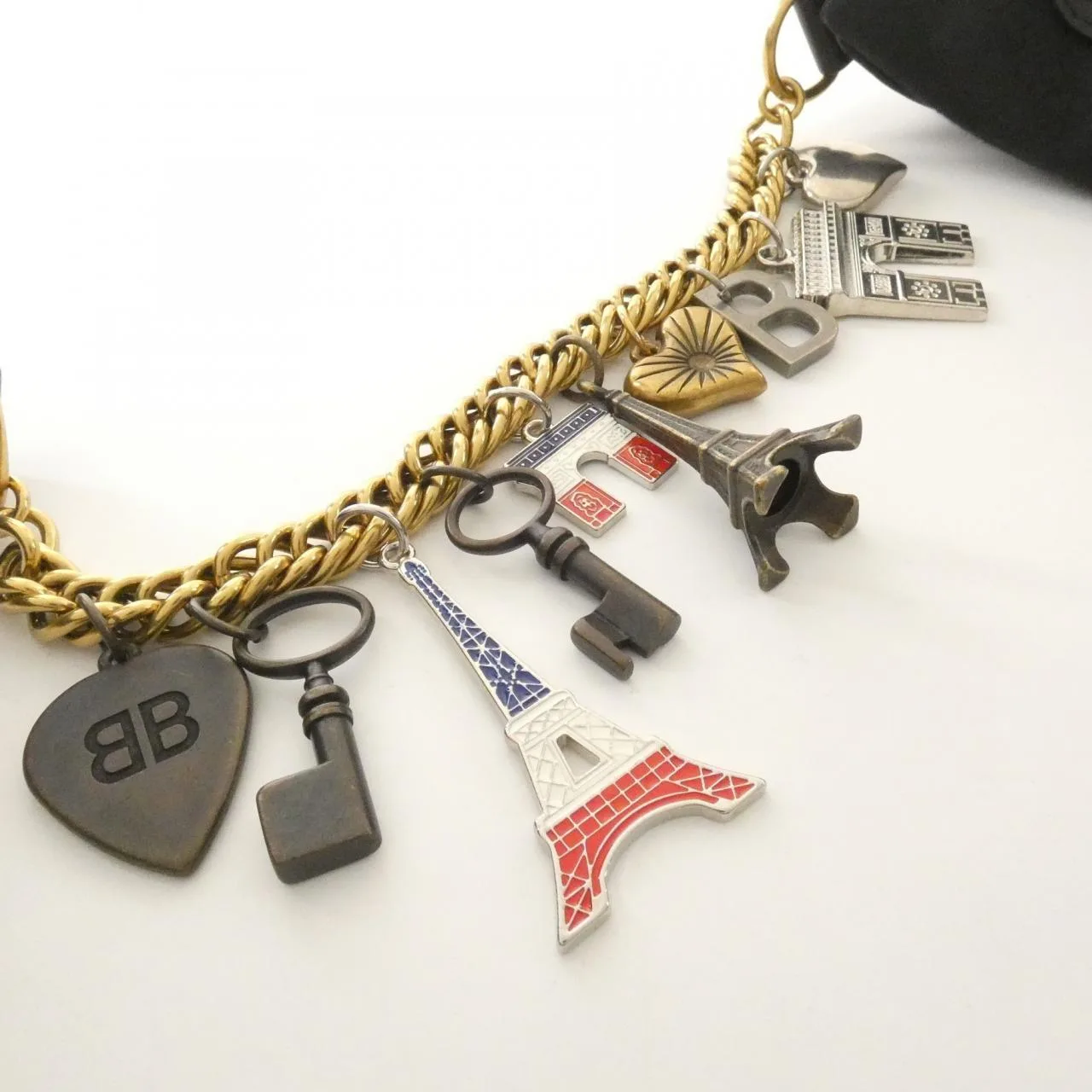 BALENCIAGA 551550 9P412 Shoulder Cotton 黑色 Cotton 中古品B - 縮圖 6