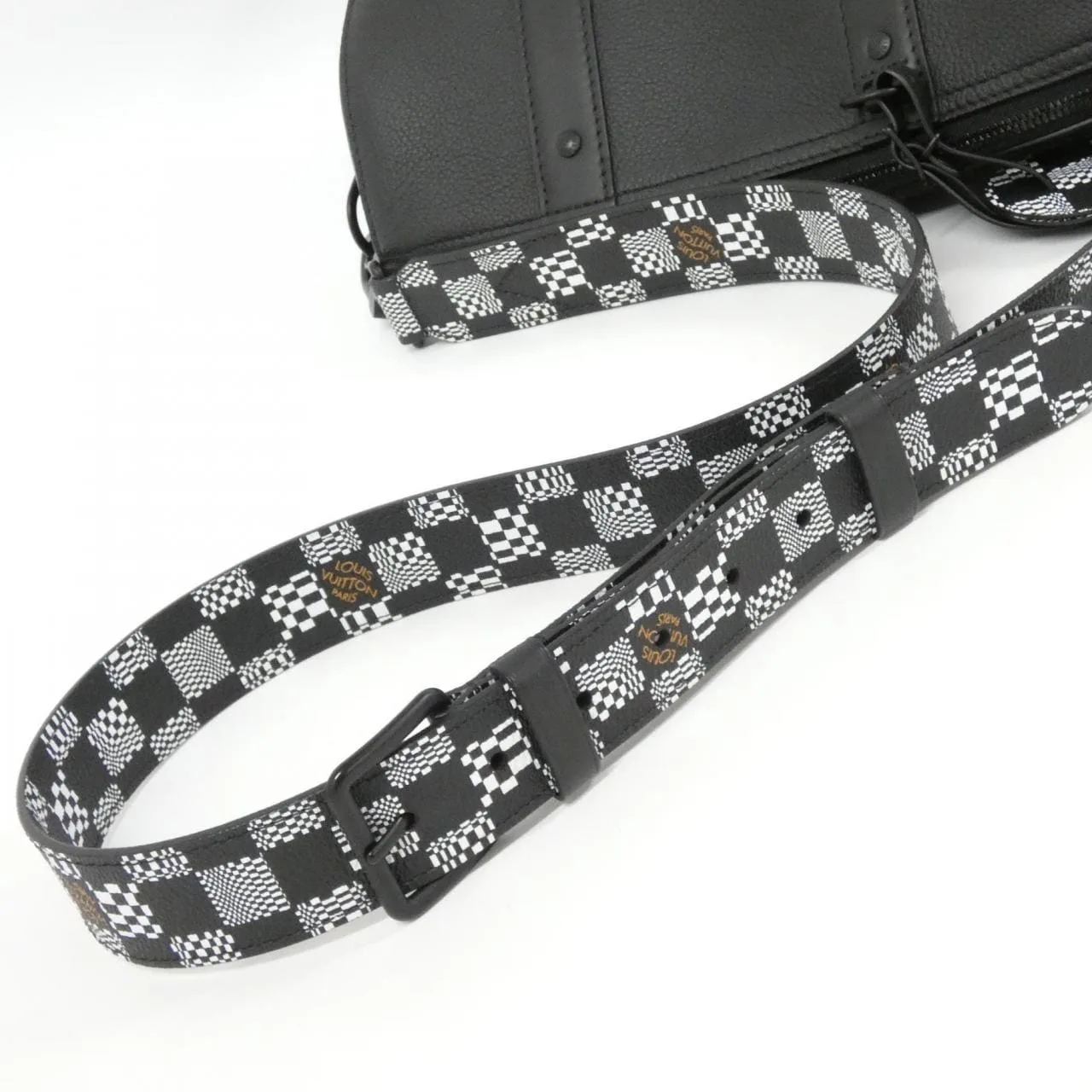 LOUIS VUITTON Keepall M57417 Shoulder Damier 黑色 Damier 中古品A - 縮圖 8