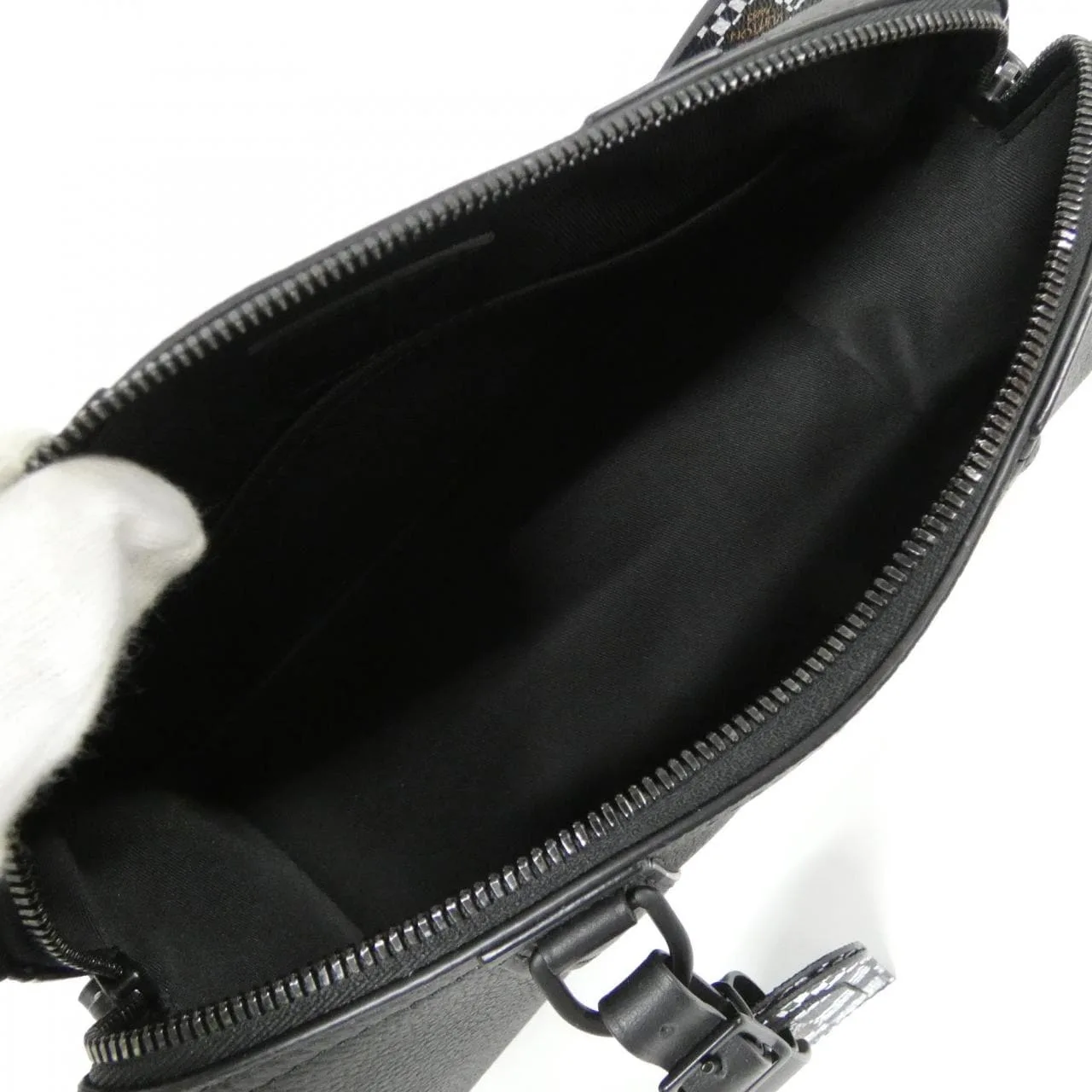 LOUIS VUITTON Keepall M57417 Shoulder Damier 黑色 Damier 中古品A - 縮圖 9