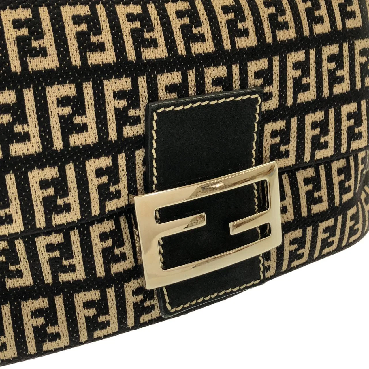 FENDI Baguette 8BR180 Shoulder Canvas Black Canvas Rank A - Thumbnail 4