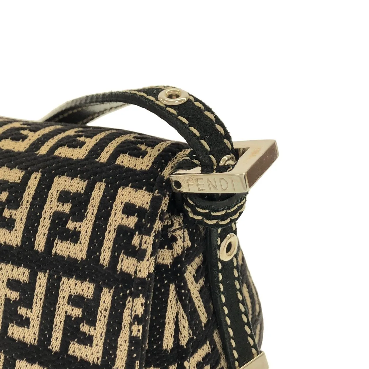 FENDI Baguette 8BR180 Shoulder Canvas Black Canvas Rank A - Thumbnail 6