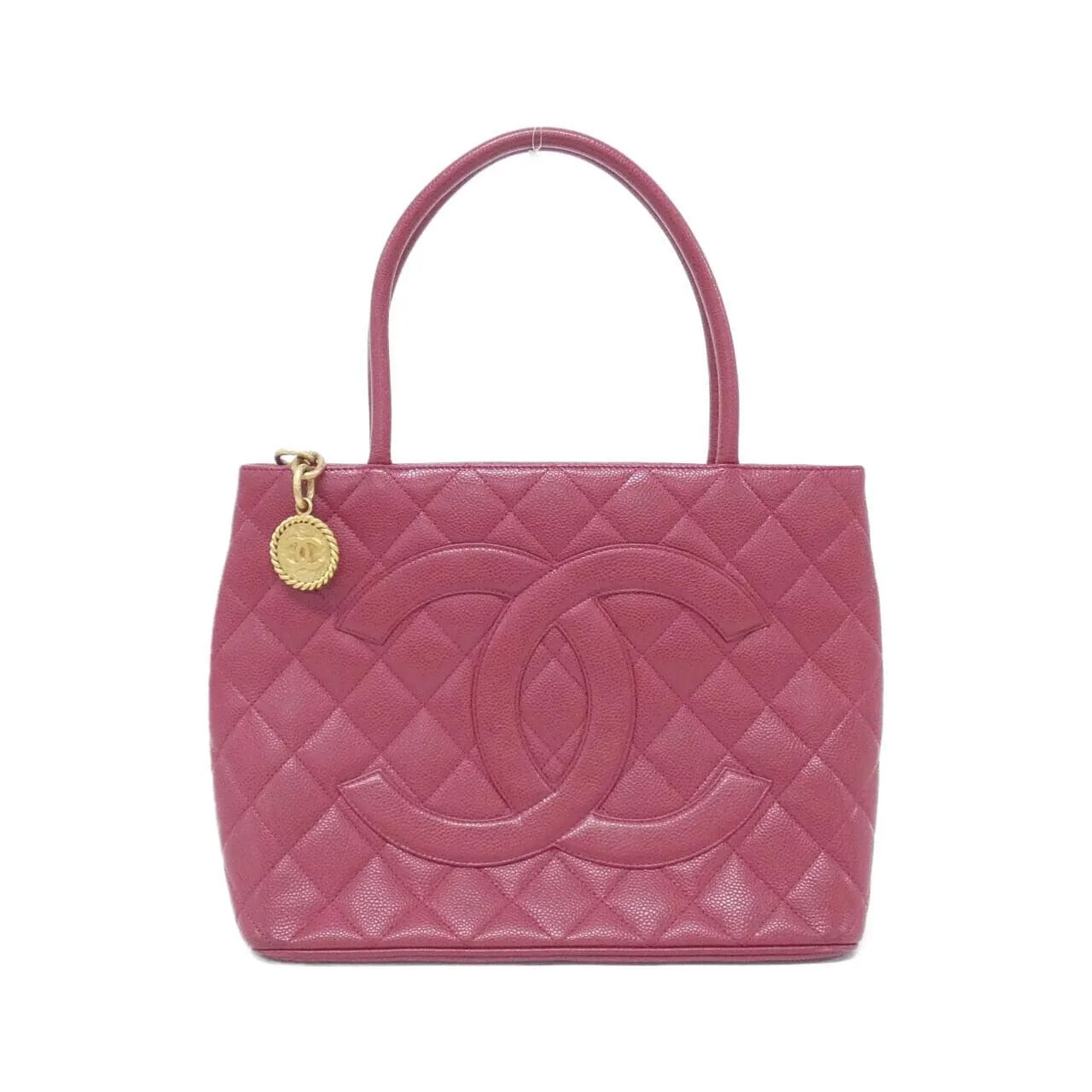 CHANEL Matelasse 1804 Handbag Grained Calfskin Pink