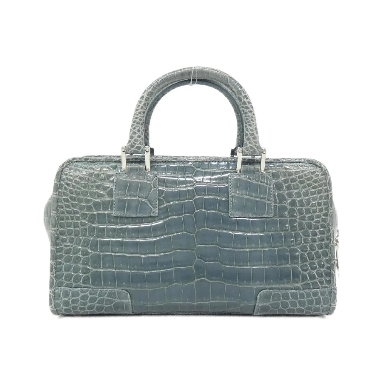 LOEWE Amazona Handbag Crocodile 藍色 鱷魚皮 中古品A - 縮圖 2