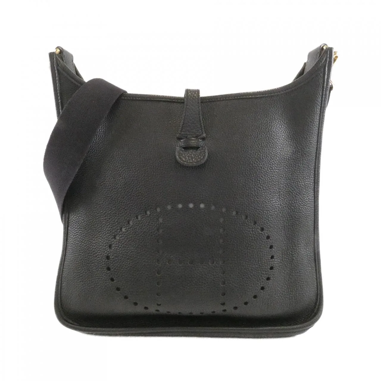 HERMES Evelyne Shoulder Togo Black