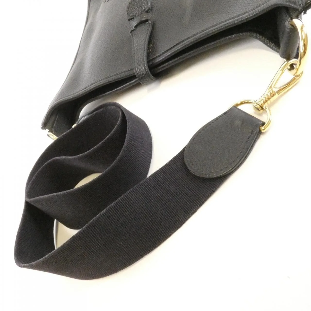 HERMES Evelyne Shoulder Togo Black Togo Leather Rank B - Thumbnail 7