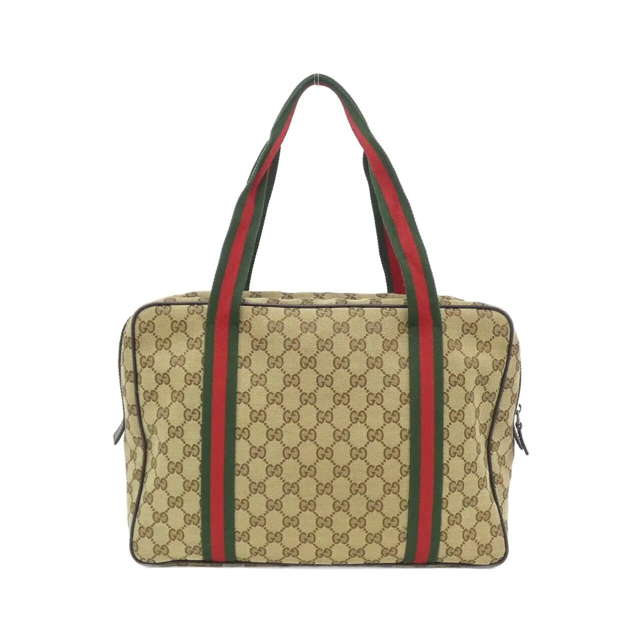 GUCCI 189753 F4F5R Handbag Canvas 黑色 帆布 中古品B - 縮圖 2