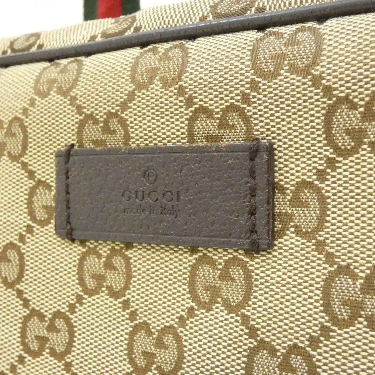 GUCCI 189753 F4F5R Handbag Canvas 黑色 帆布 中古品B - 縮圖 4