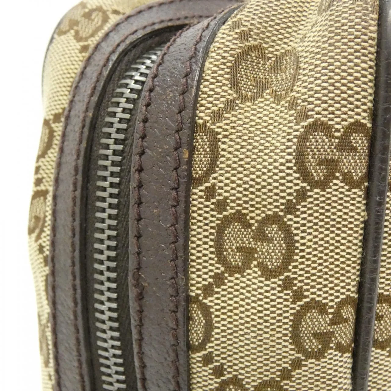 GUCCI 189753 F4F5R Handbag Canvas 黑色 帆布 中古品B - 縮圖 6