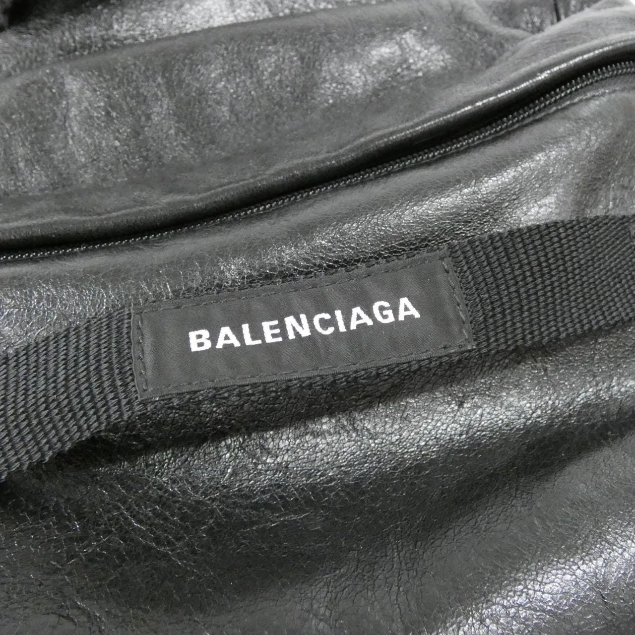 BALENCIAGA 644033 1VGJ7 Backpack Leather 黑色 皮革 中古品A - 縮圖 4