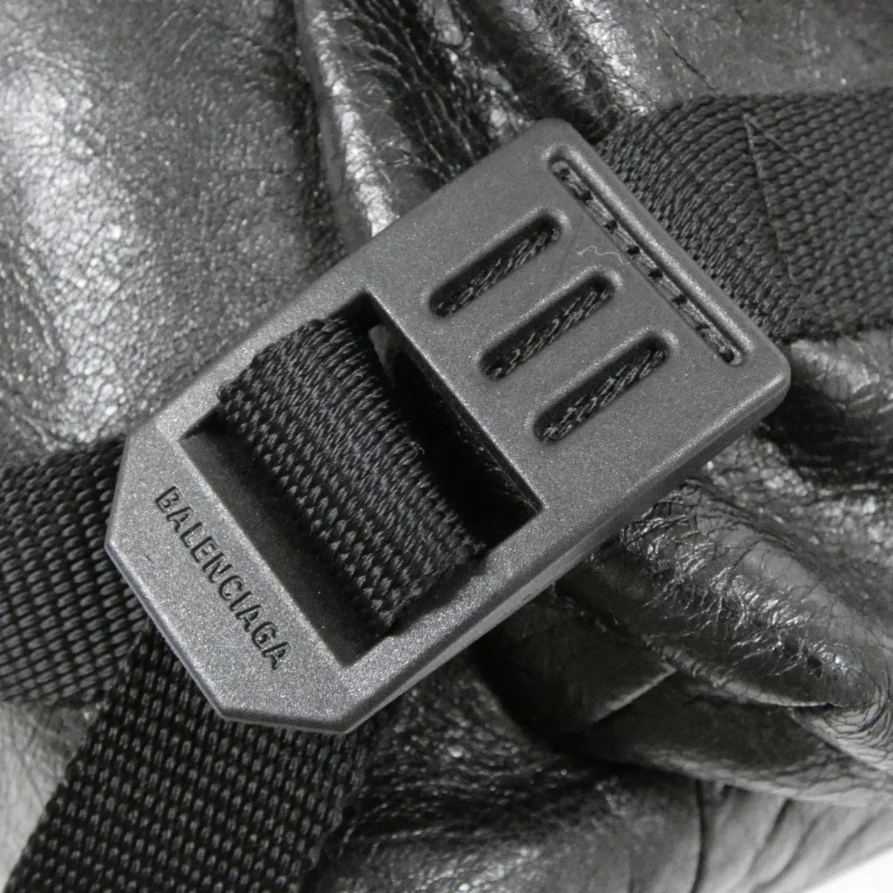 BALENCIAGA 644033 1VGJ7 Backpack Leather 黑色 皮革 中古品A - 縮圖 5
