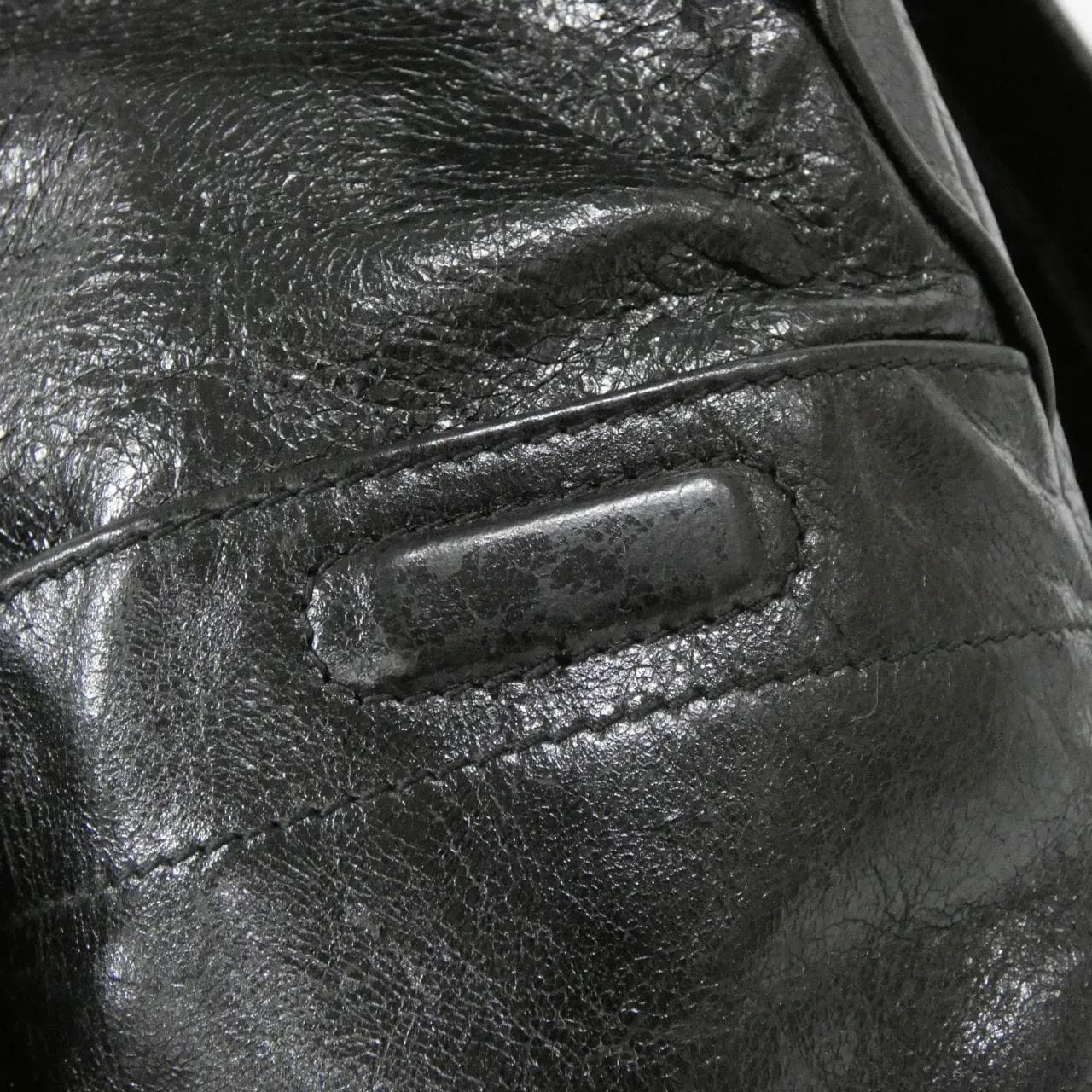 BALENCIAGA 644033 1VGJ7 Backpack Leather 黑色 皮革 中古品A - 縮圖 6