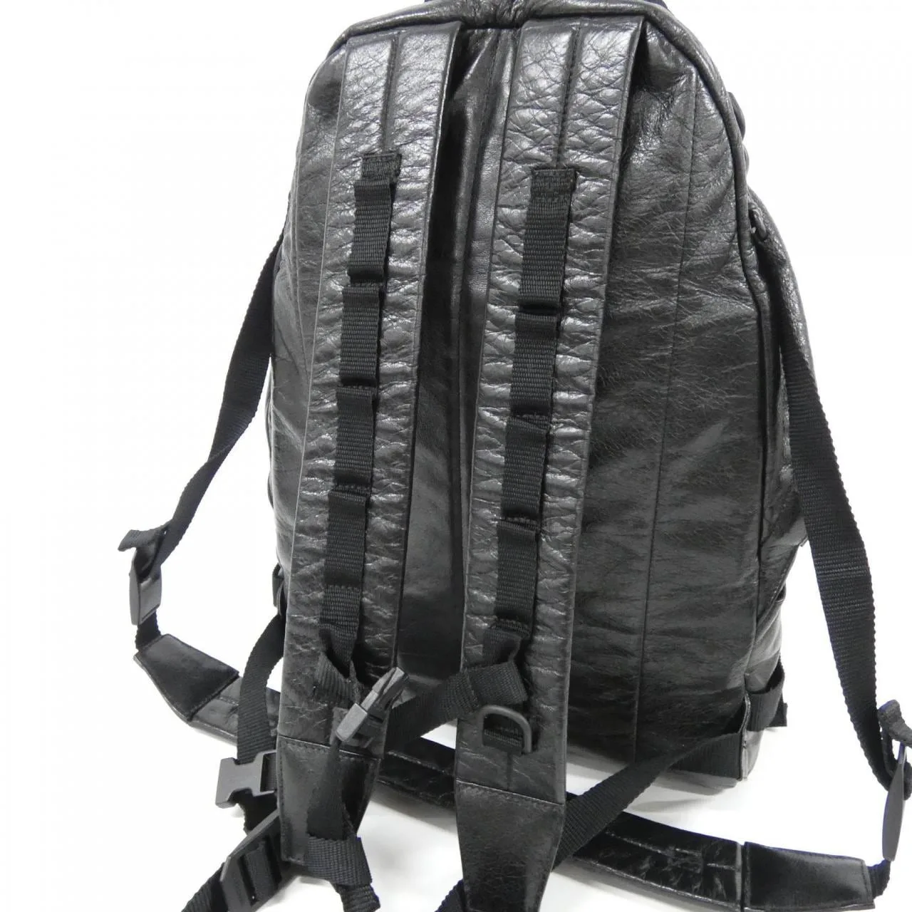 BALENCIAGA 644033 1VGJ7 Backpack Leather 黑色 皮革 中古品A - 縮圖 7
