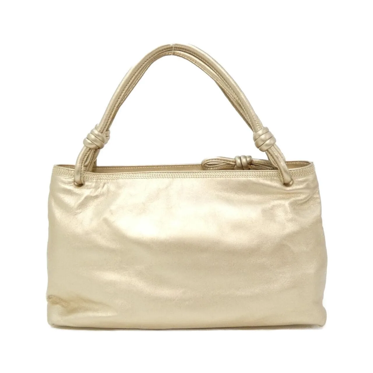LOEWE Handbag Leather 金色 皮革 中古品A - 縮圖 2
