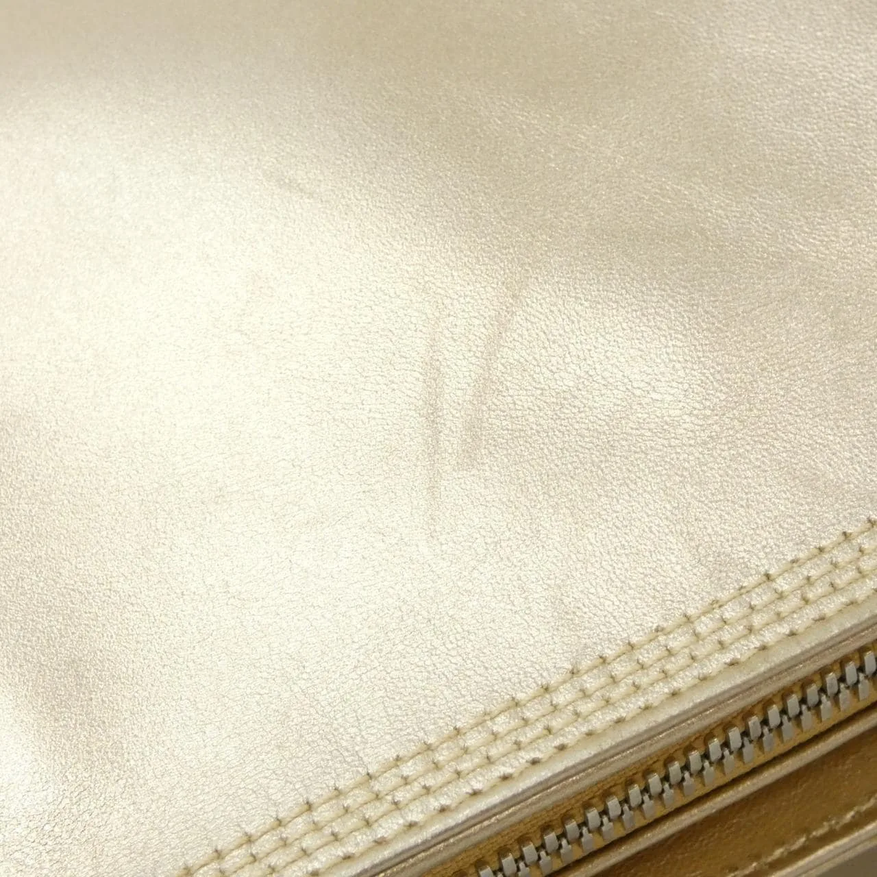 LOEWE Handbag Leather 金色 皮革 中古品A - 縮圖 5