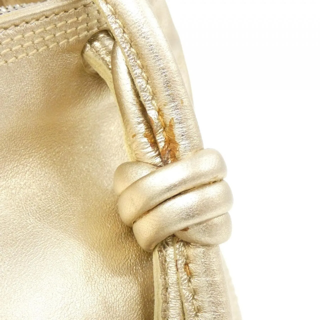 LOEWE Handbag Leather 金色 皮革 中古品A - 縮圖 7