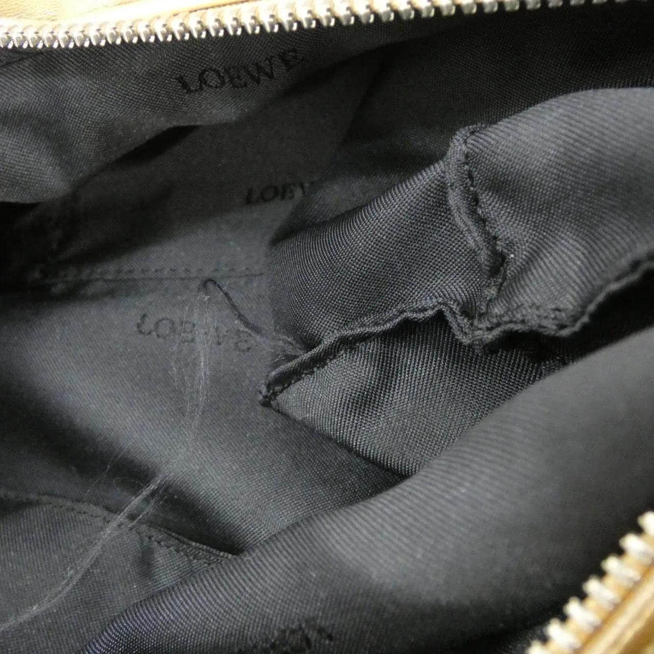 LOEWE Handbag Leather 金色 皮革 中古品A - 縮圖 10