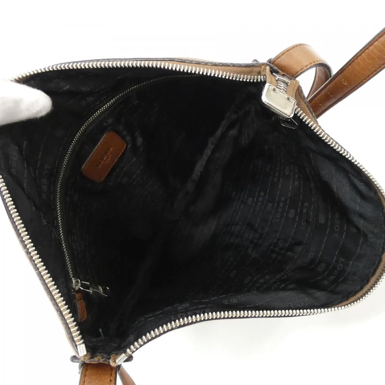 LOEWE Shoulder Leather 棕色 皮革 中古品A - 縮圖 10