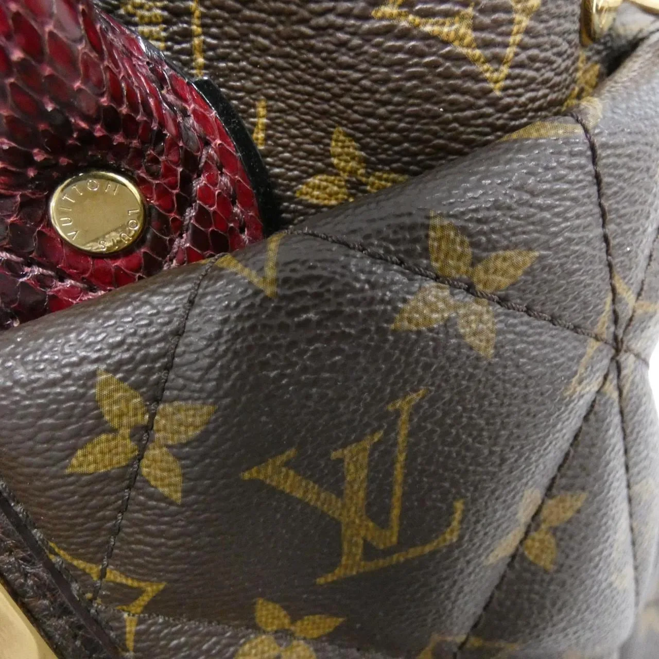 LOUIS VUITTON N90311 Tote Monogram 酒紅色 Monogram 中古品A - 縮圖 4