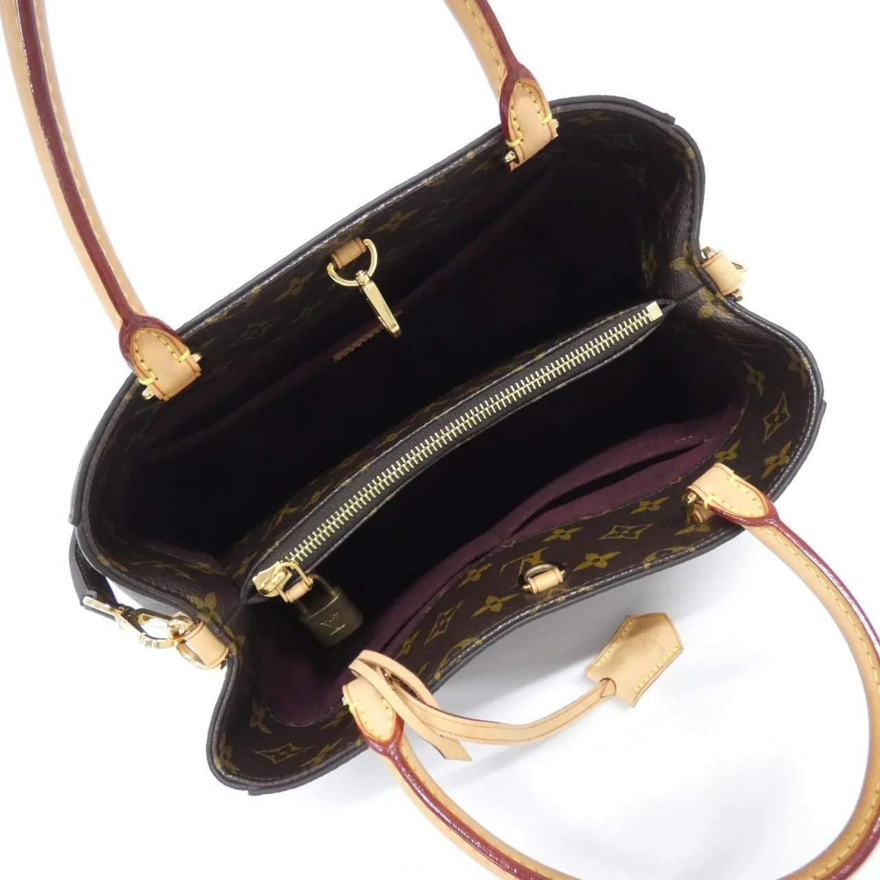 LOUIS VUITTON Montaigne M41056 Handbag Monogram 黑色 Monogram 中古品A - 縮圖 6