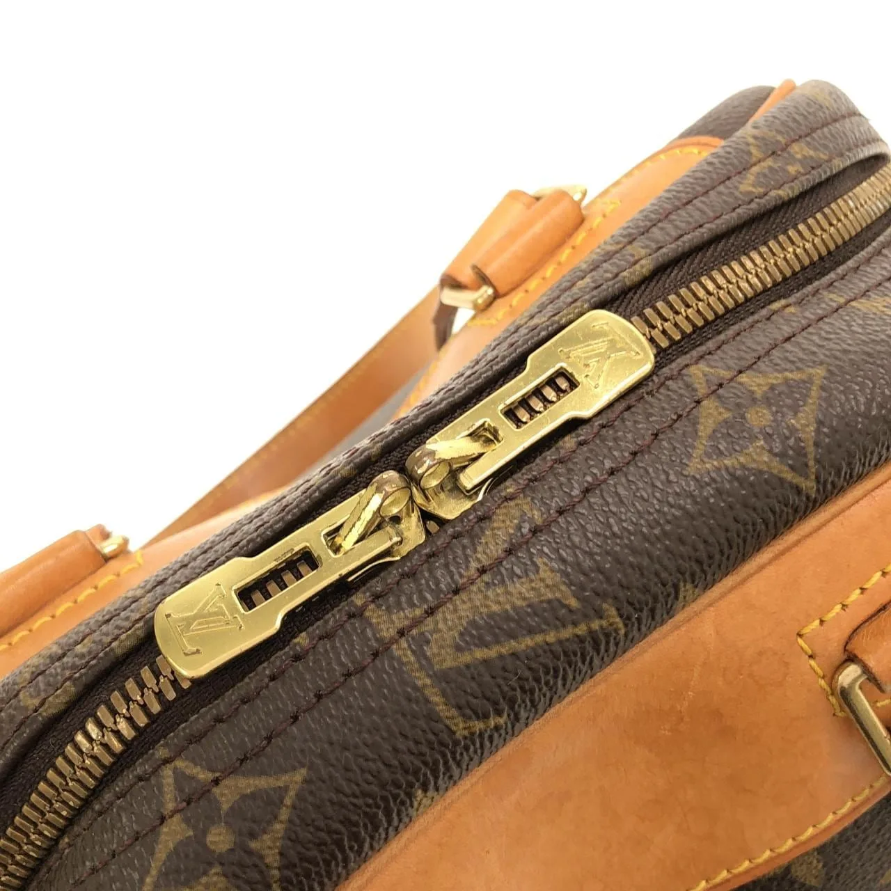 LOUIS VUITTON M41450 Handbag Monogram 黑色 Monogram 中古品B - 縮圖 4