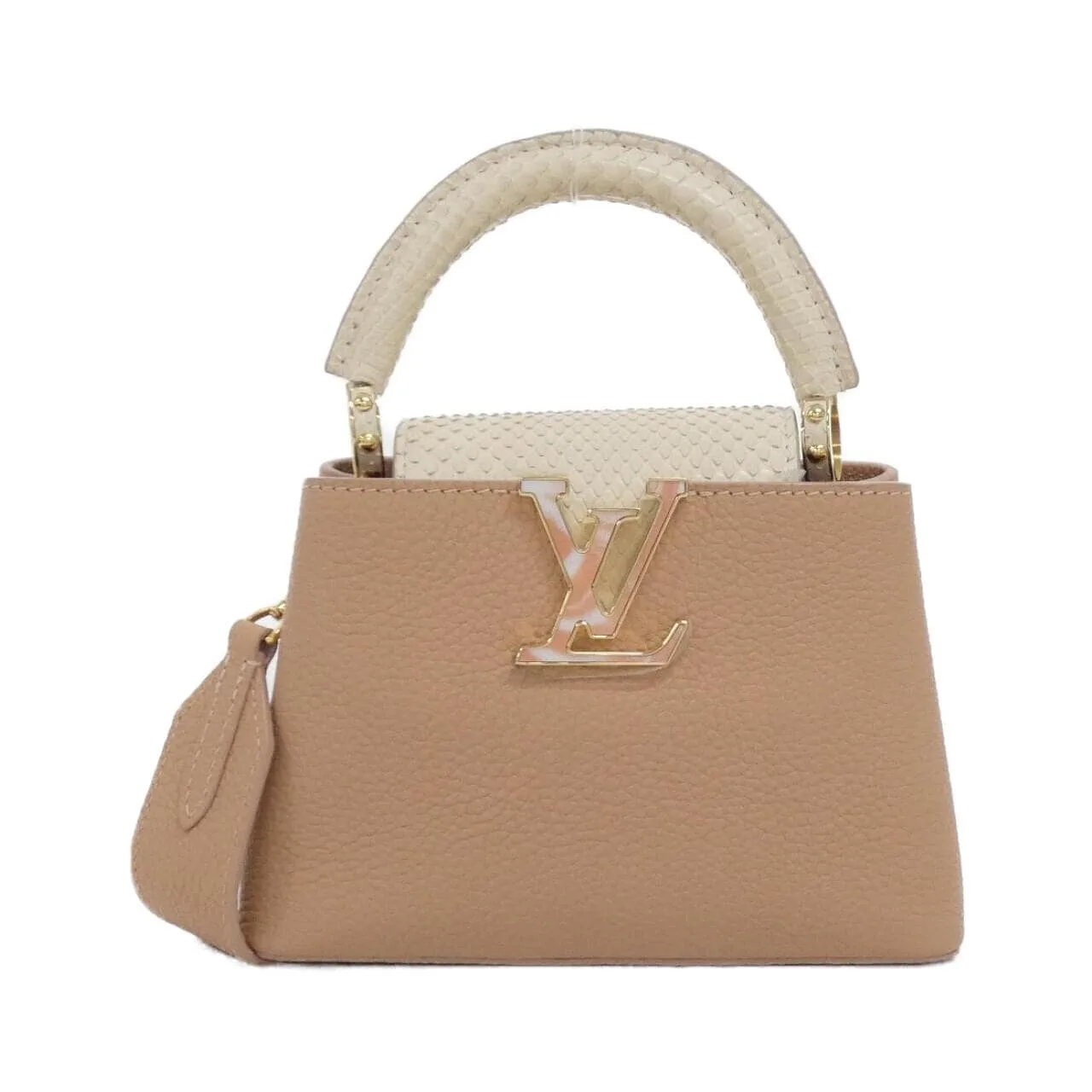 LOUIS VUITTON Capucines N99731 Handbag Leather Pink