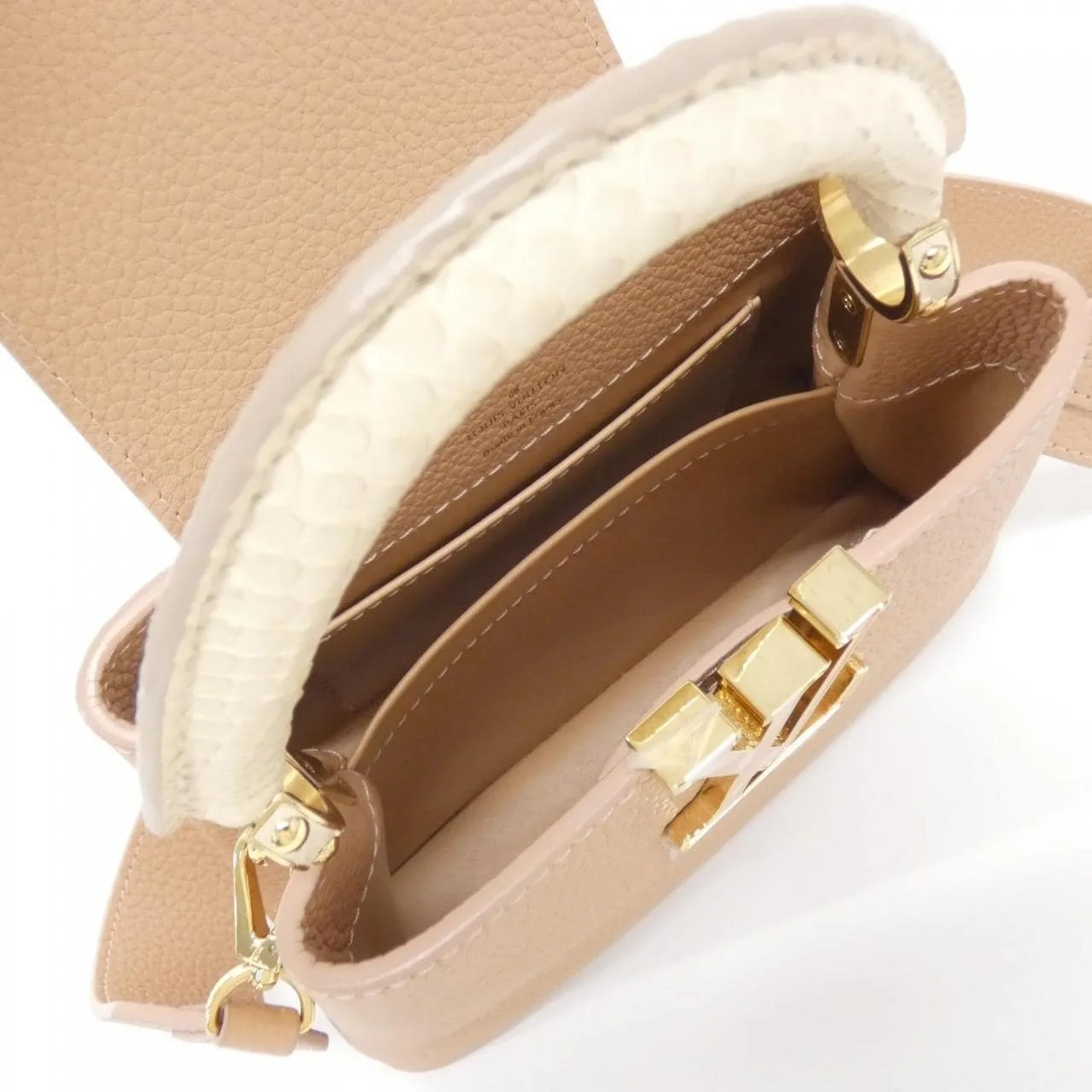 LOUIS VUITTON Capucines N99731 Handbag Leather Pink Leather Rank A - Thumbnail 7