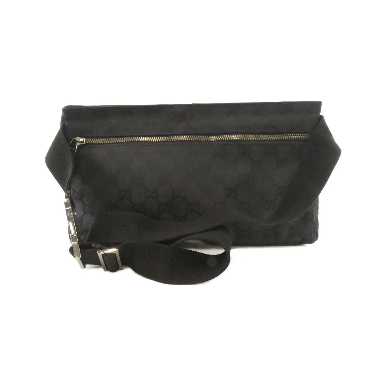 GUCCI 28566 Belt Canvas 黑色 帆布 中古品B - 縮圖 2