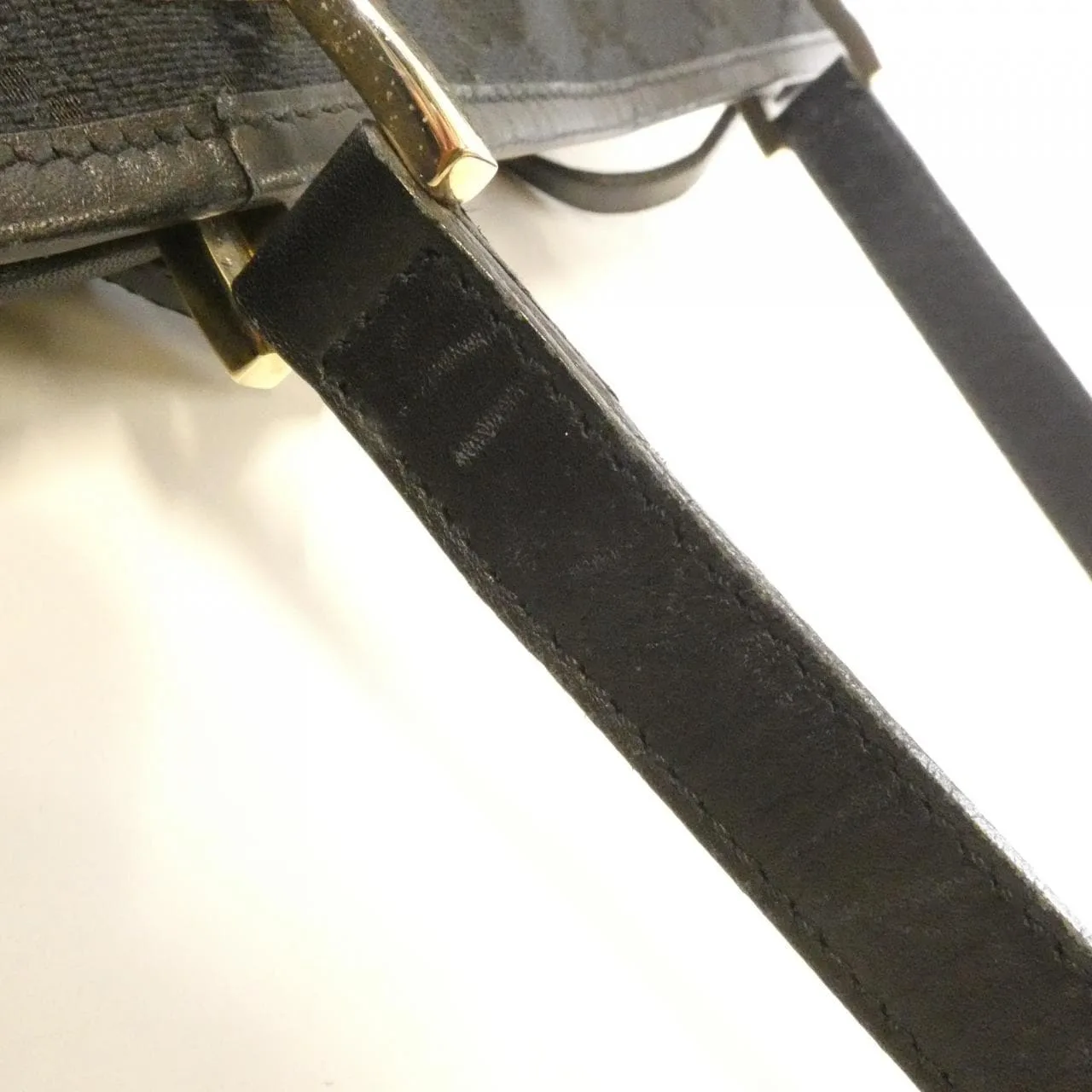 GUCCI 002 1098 Handbag Canvas Black Canvas - Thumbnail 5