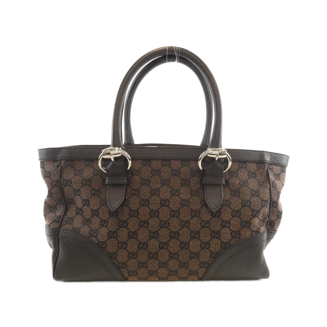 GUCCI 289716 Handbag Canvas 黑色 帆布 中古品A - 縮圖 2