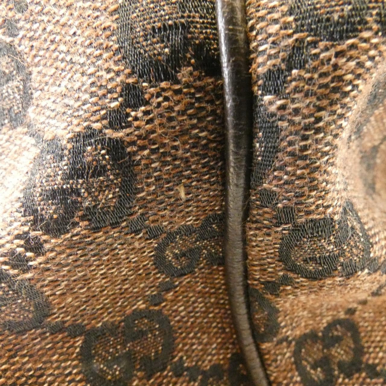 GUCCI 289716 Handbag Canvas 黑色 帆布 中古品A - 縮圖 4