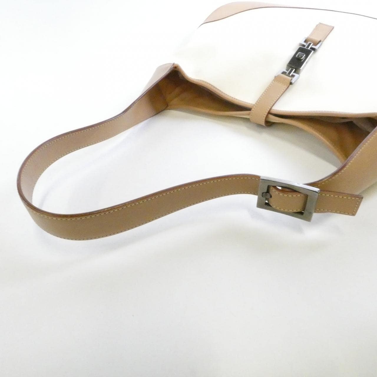 GUCCI 001 3346 Shoulder Canvas 米色 帆布 中古品B - 縮圖 6