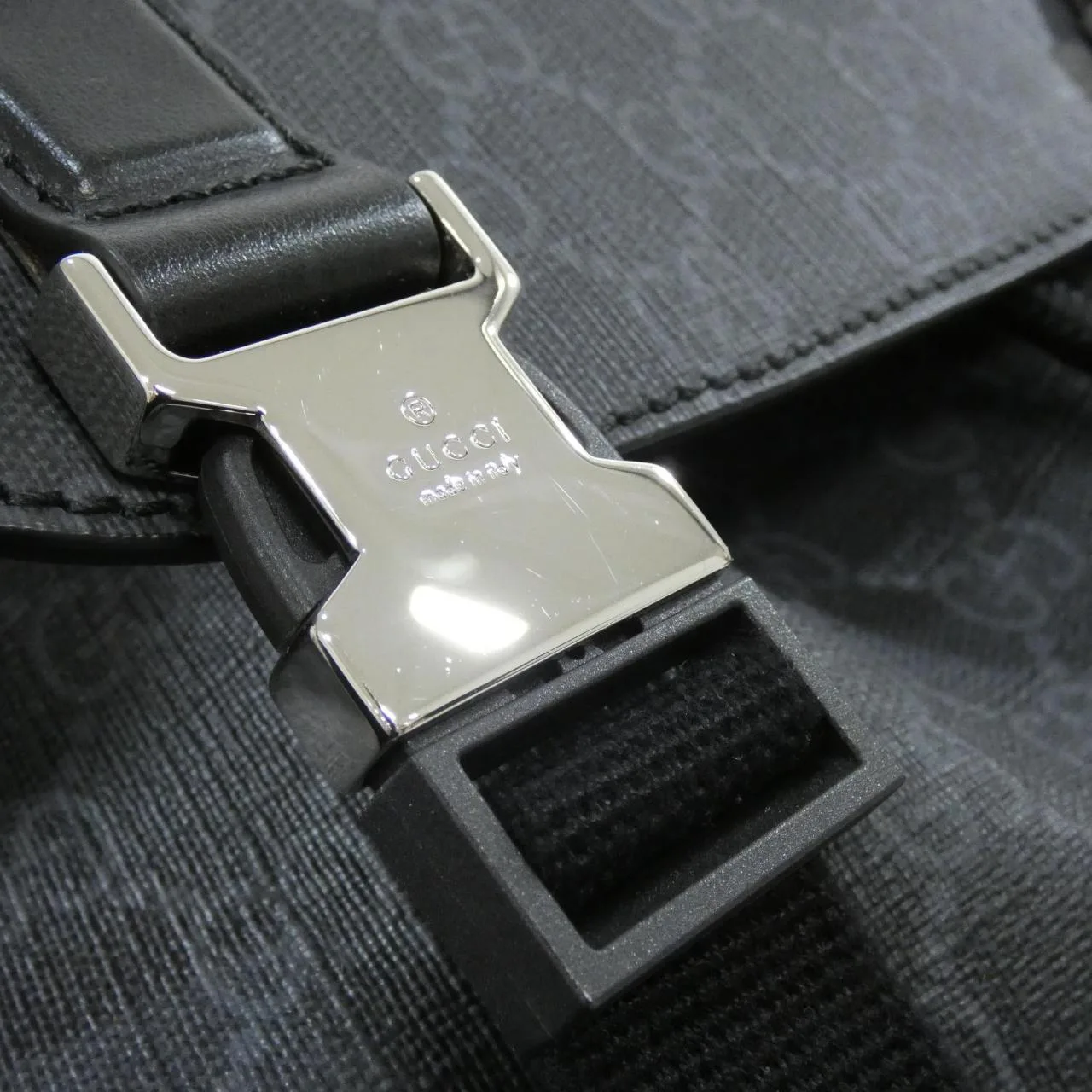 GUCCI 792080 FADJQ Backpack Canvas 黑色 帆布 中古品A - 縮圖 5